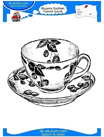 Çocuklar İçin Çay Boyama Sayfaları 